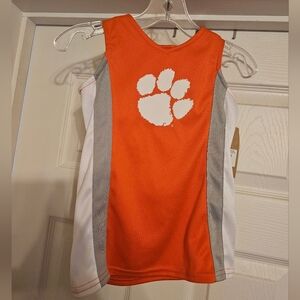 NWT Clemson Tigers Orange and White Sleeveless Toddler Dress. Size:2T.